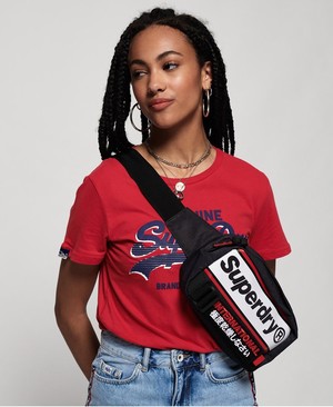 Superdry Vintage Logo Genuine Női Pólók Piros | EQZXA4371